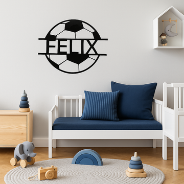 Navneskilt - Fodbold - 31x25 cm.