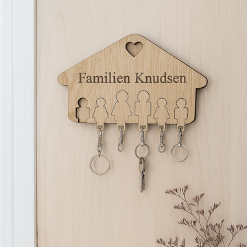 Nøgleholder/nøglehus med din familie - Forskellige størrelser