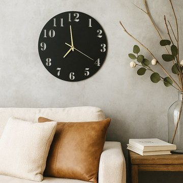 Vægur - Mat sort - Tal