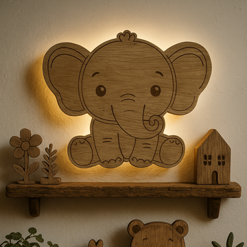 Børnelampe - Elefant - 31x27 cm