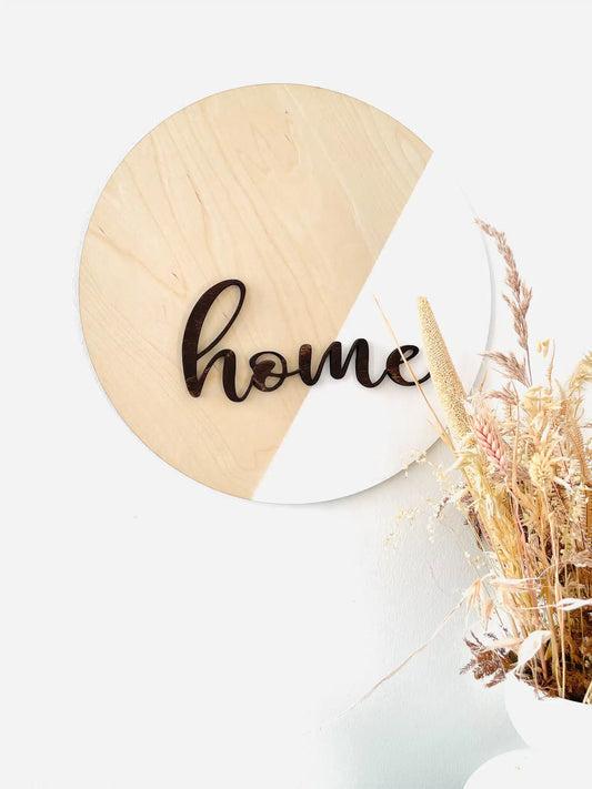 Home skilt - 38×38 cm
