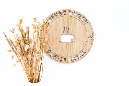 Kaffe skilt - Coffee Break - 38x38 cm