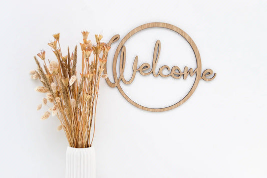 Welcome skilt - 41×32 cm