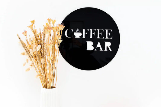 Kaffe skilt - Coffee Bar - 38x38 cm