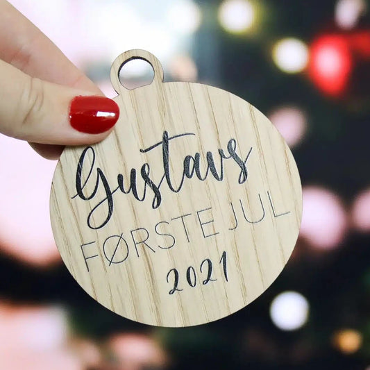 Julekugle - Første jul - Ø8 cm
