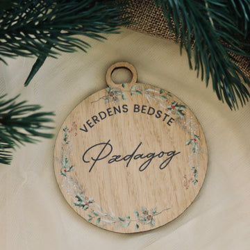 Julekugle - Verdens Bedste - Ø8 cm