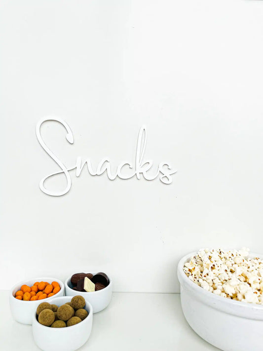 Skilt - Snacks - 26x14 cm