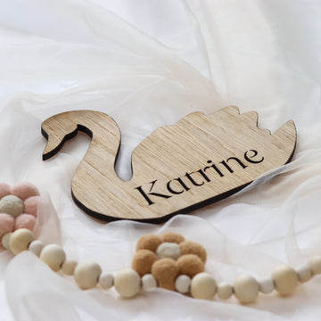 Navneskilt - Svane - 20x18 cm