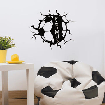 Navneskilt - Fodbold eksplosion - 40x34,5 cm.