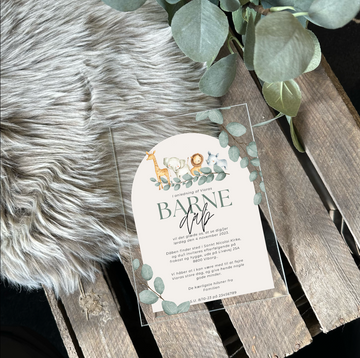 Invitation - Dyr & blade - 19,5x14,5 cm.