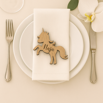 Bordkort - Enhjørning - 8x8 cm