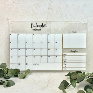 Kalender med madplan - 60×40 cm