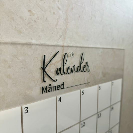 Vægkalender - Evighedskalender - 40×40 cm