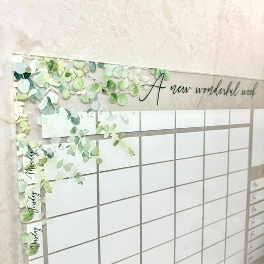 A new wonderful week kalender - Eucalyptus - 60x40 cm