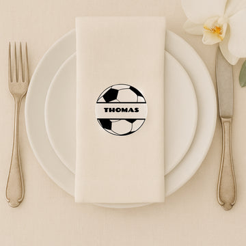Bordkort - Fodbold - Ø6 cm.