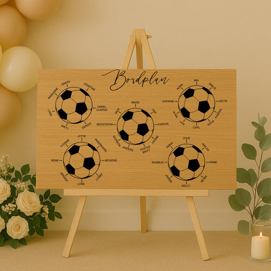 Bordplan - Fodbold - 60x40 cm