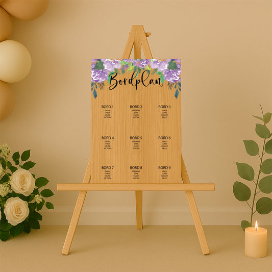 Bordplan - Elefant lilla - 40x60 cm