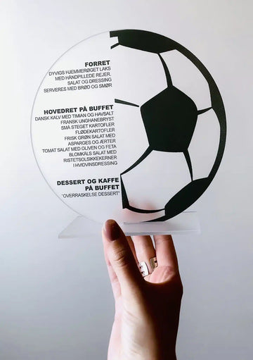 Menukort - Fodbold - Ø18 cm