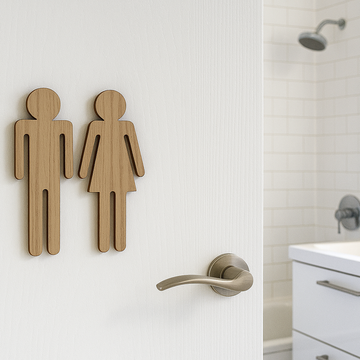 Toiletskilte - 5x10 cm.