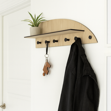 Knagerække - 6 knager - 60x20 cm