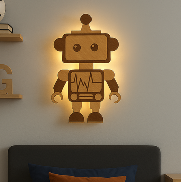 Børnelampe - Robot - 31x49 cm