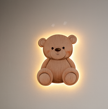 Børnelampe - Stor Bamse - 27x32 cm