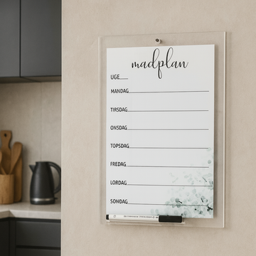 Madplan tavle - Eucalyptus - 24×33 cm