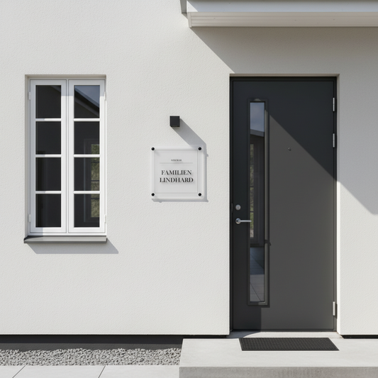 Husskilt - Eget navn - Firkant