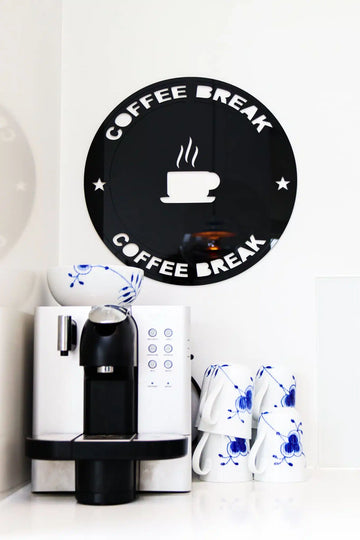 Kaffe skilt - Coffee Break - 38x38 cm