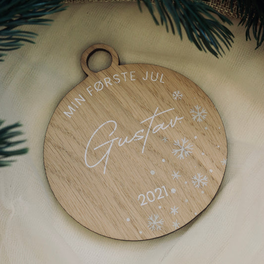 Julekugle - Min første jul - Ø8 cm