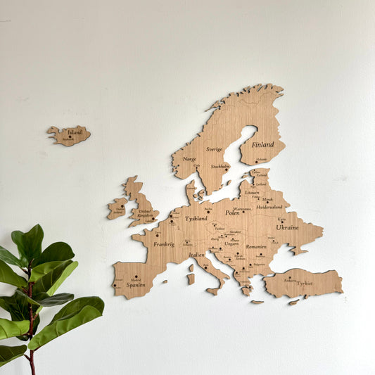 Europa Kort til væg - 110x80cm