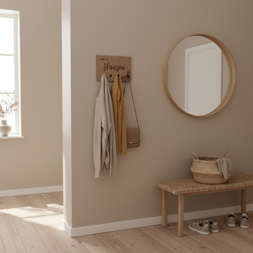 Knagerække - Personlig tekst - 30x20 cm