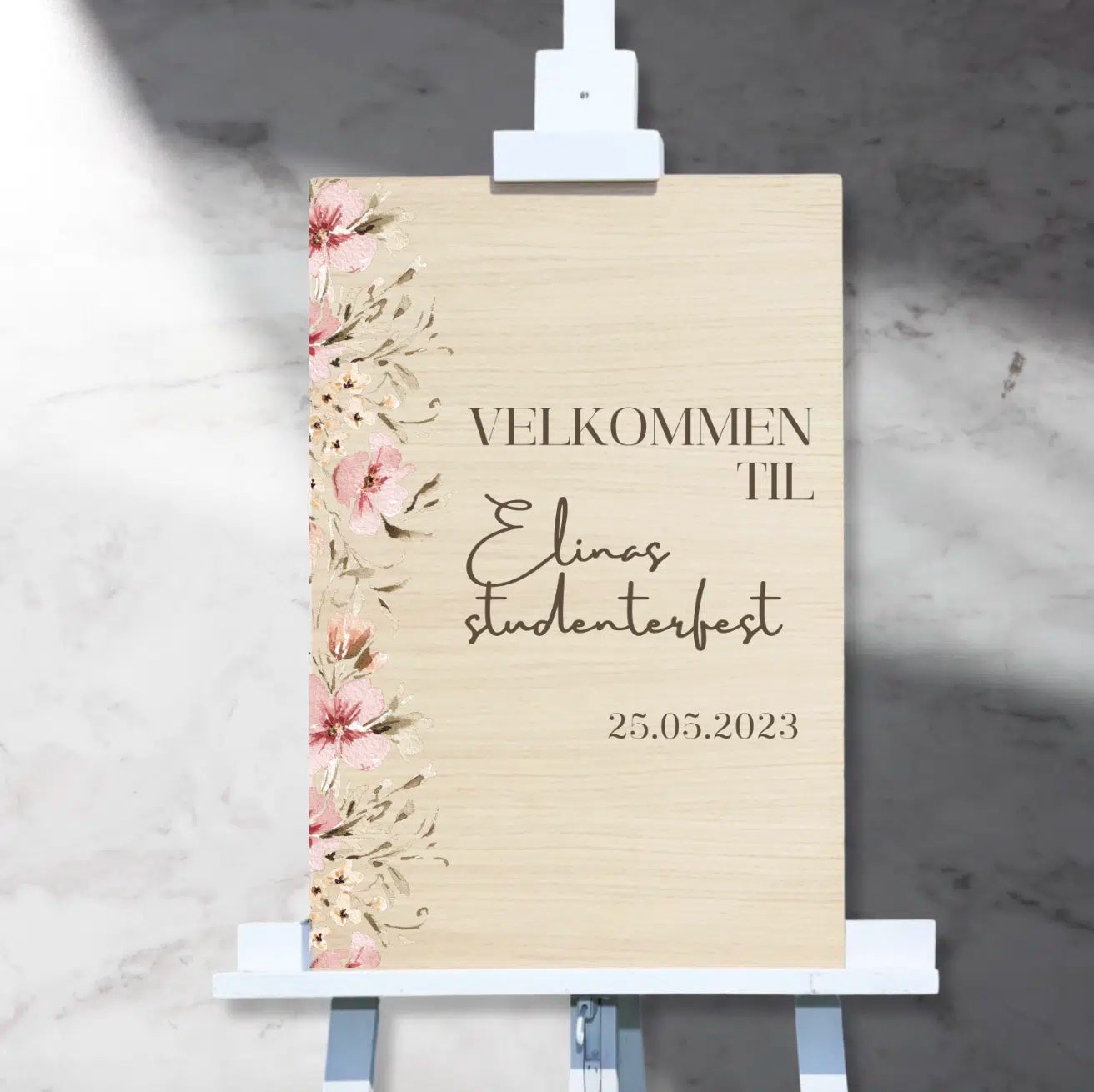 Velkomstskilt - Blomster