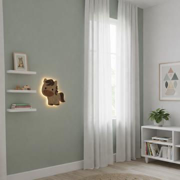 Børnelampe - Hest - 30x29 cm