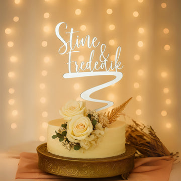 Caketopper med navn #2 - 25 cm.
