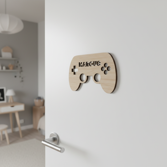 Navneskilt - Controller med navn - 25×16 cm