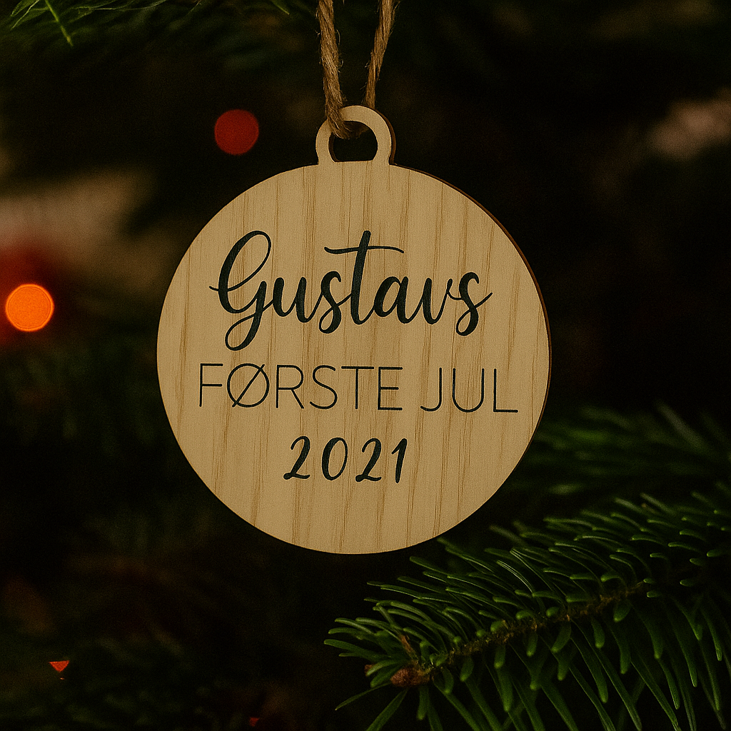 Julekugle - Min første jul - Ø8 cm