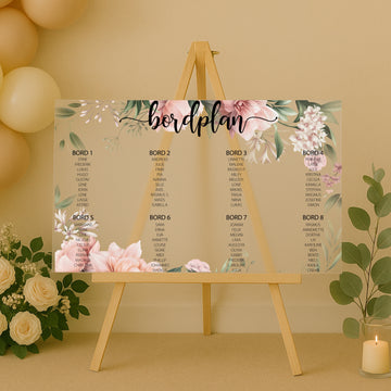 Bordplan - Blomsterkrans - 60x40 cm