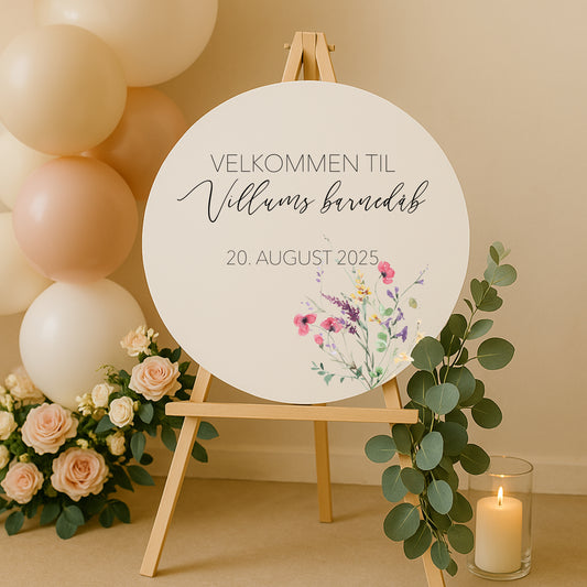 Velkomstskilt - Vilde blomster