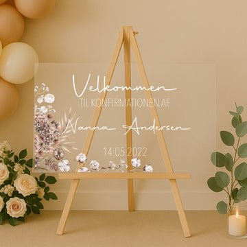 Velkomstskilt - Tørret blomster